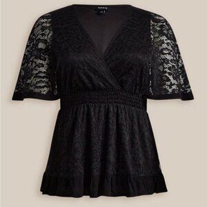 Torrid Black Lace Blouse